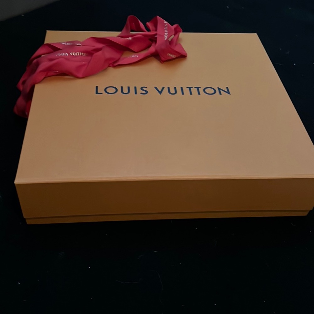 Louis Vuitton box and ribbon